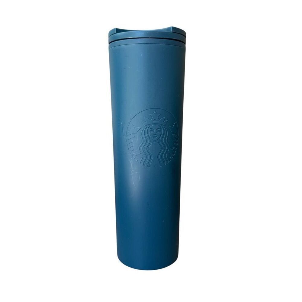 Starbucks 2022 Matte Blue Tumbler 100% Recycled Plastic 16oz